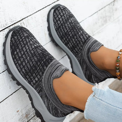 Round Toe Mesh Slip-Ons -