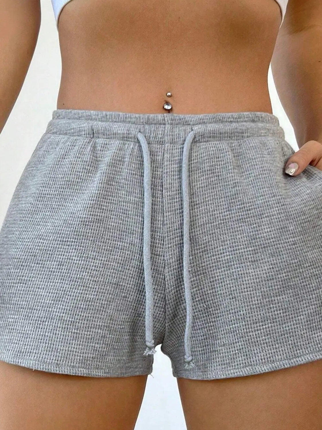 Drawstring Shorts with Pockets -