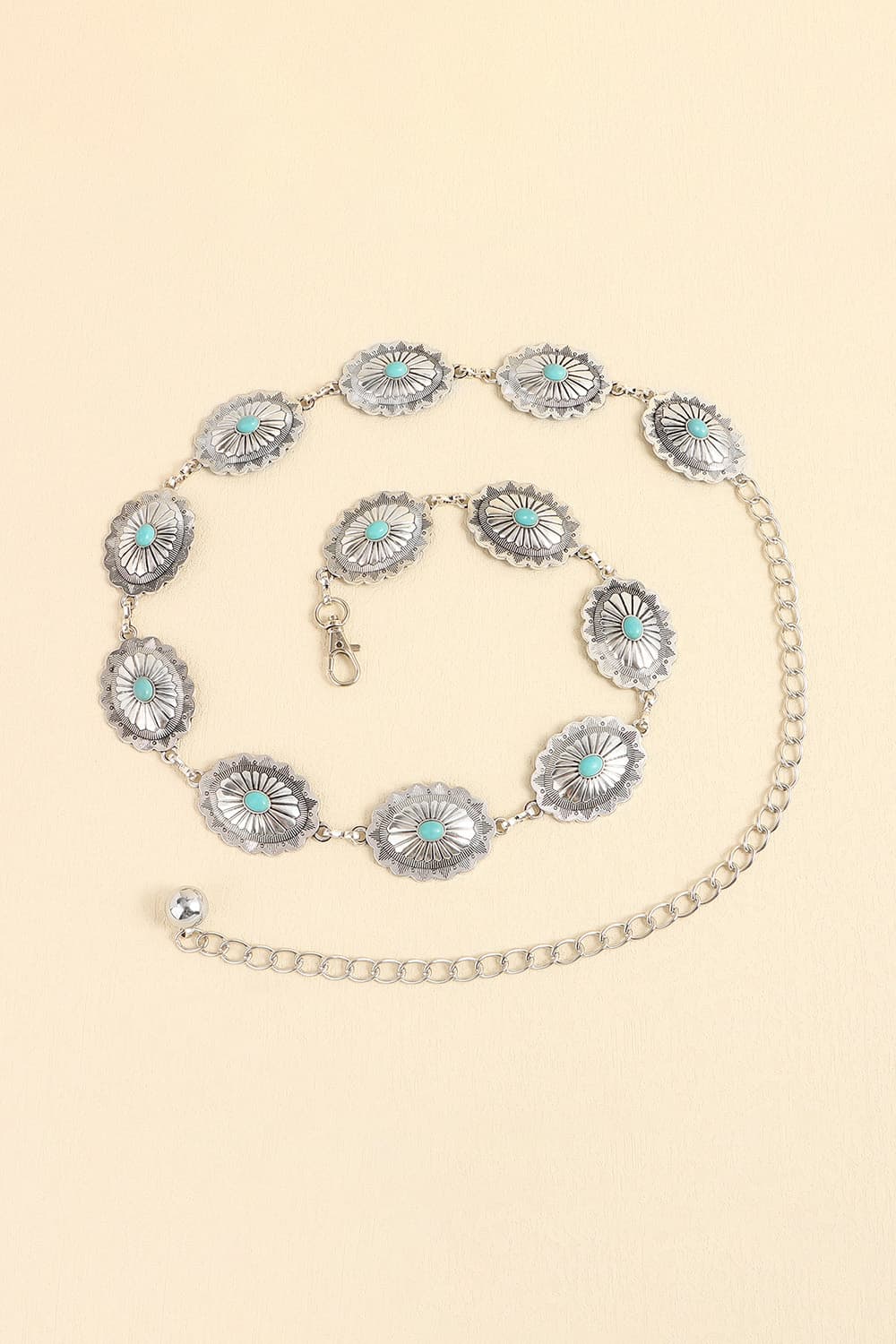 Vintage Turquoise Alloy Belt -