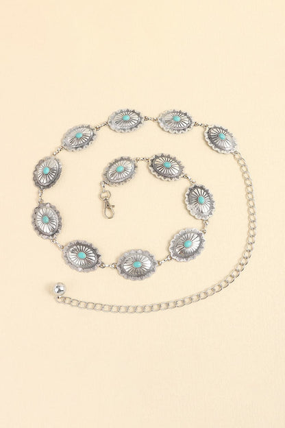 Vintage Turquoise Alloy Belt -