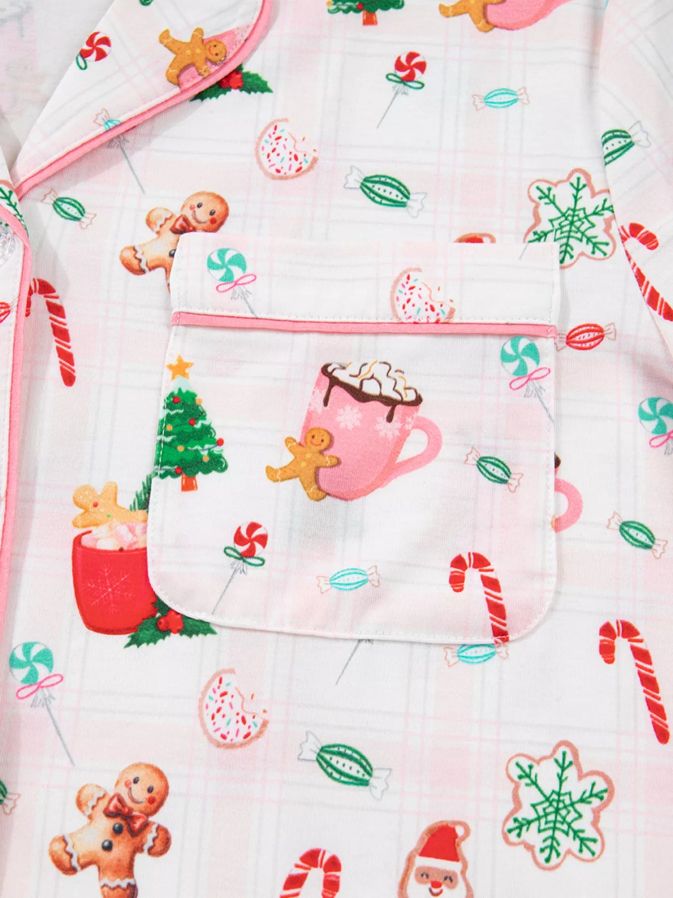Holiday Print Short Sleeve Shirt and Pants Pajama Set -