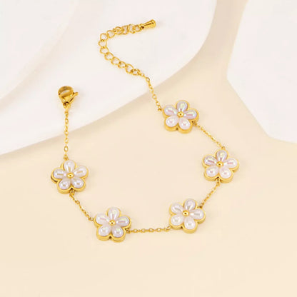 Gold Flower Jewelry Set -