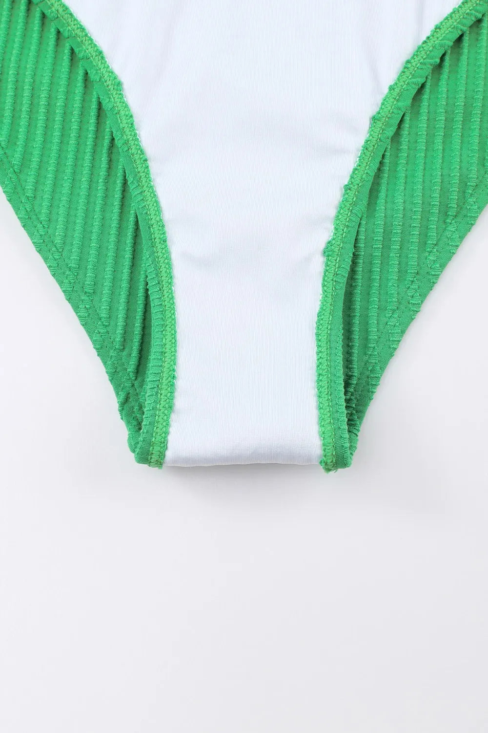 Textured Bikini High Waist Swimsuit Set -