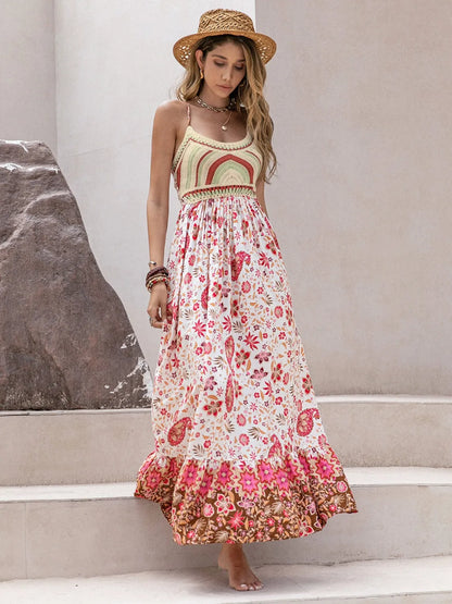Printed Scoop Neck Cami Dress -