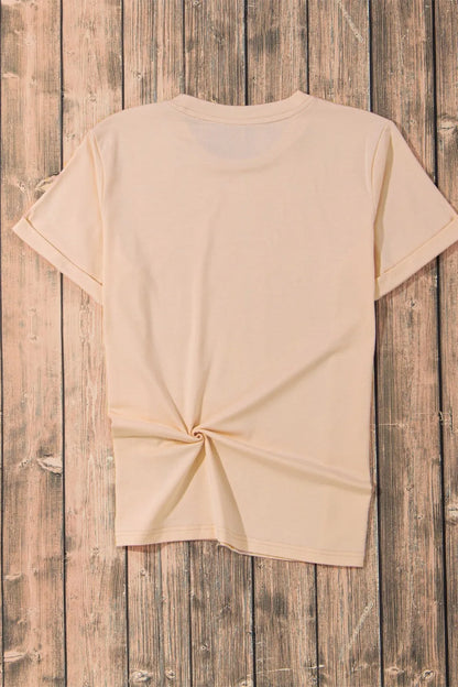 Pumpkin Graphic Round Neck T-Shirt -