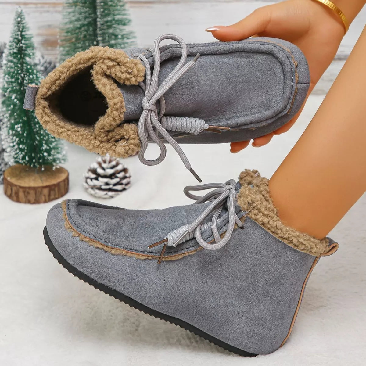 Plush Lining Ankle Boots -
