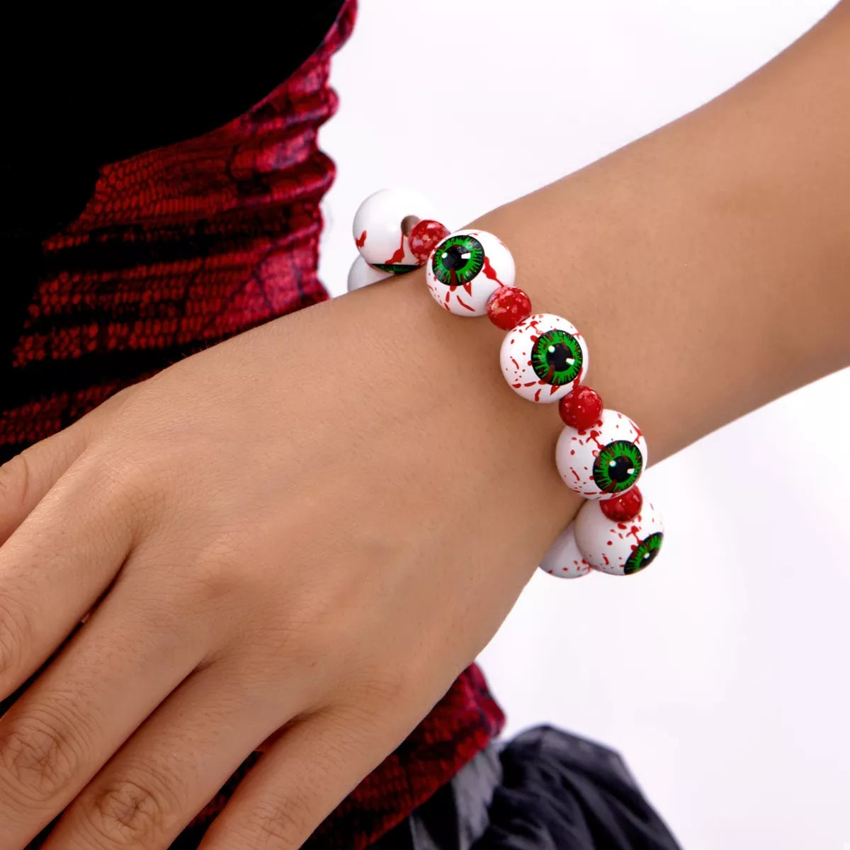 Halloween Beaded Necklace and Bracelet Jewelry Set -