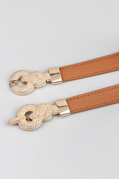 Buckle PU Leather Belt -