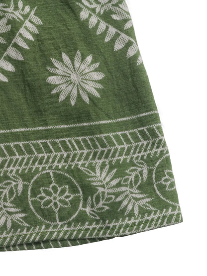 Printed V-Neck Sleeveless Dress -