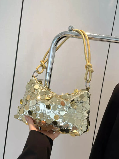 Sequin Embellished Shoulder Bag -