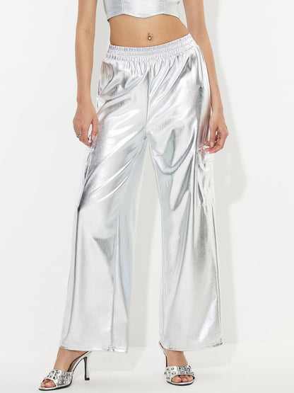 Elastic Waist Wide Leg Pants