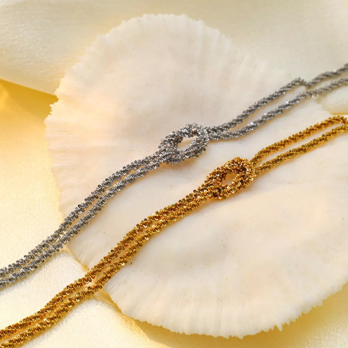 Stainless Steel Twisted Chain Bracelet -