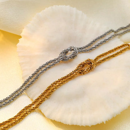 Stainless Steel Twisted Chain Bracelet -