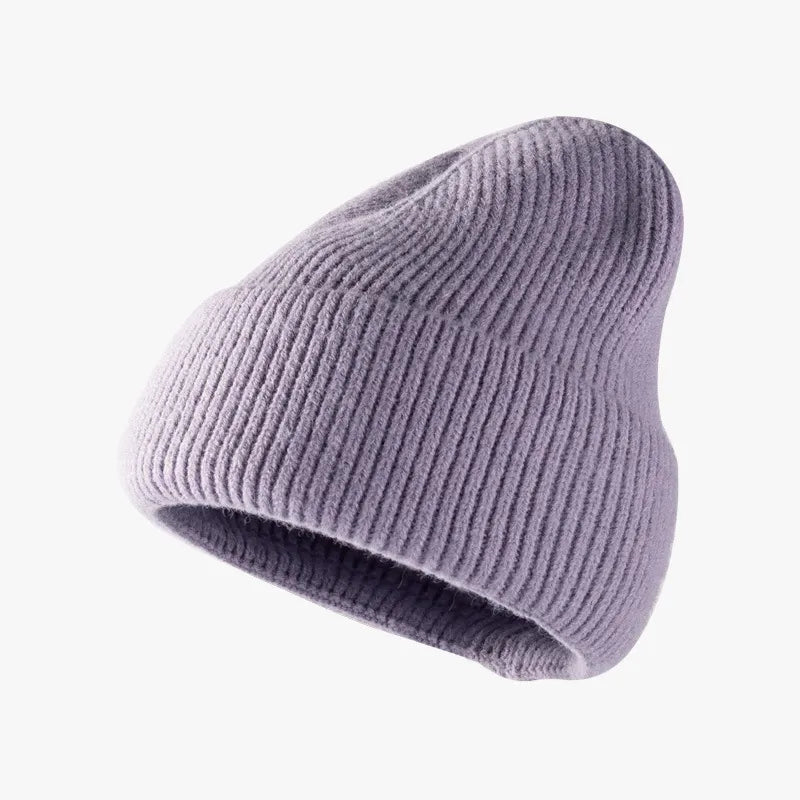 Thermal Solid Knit Hat - Lavender One Size