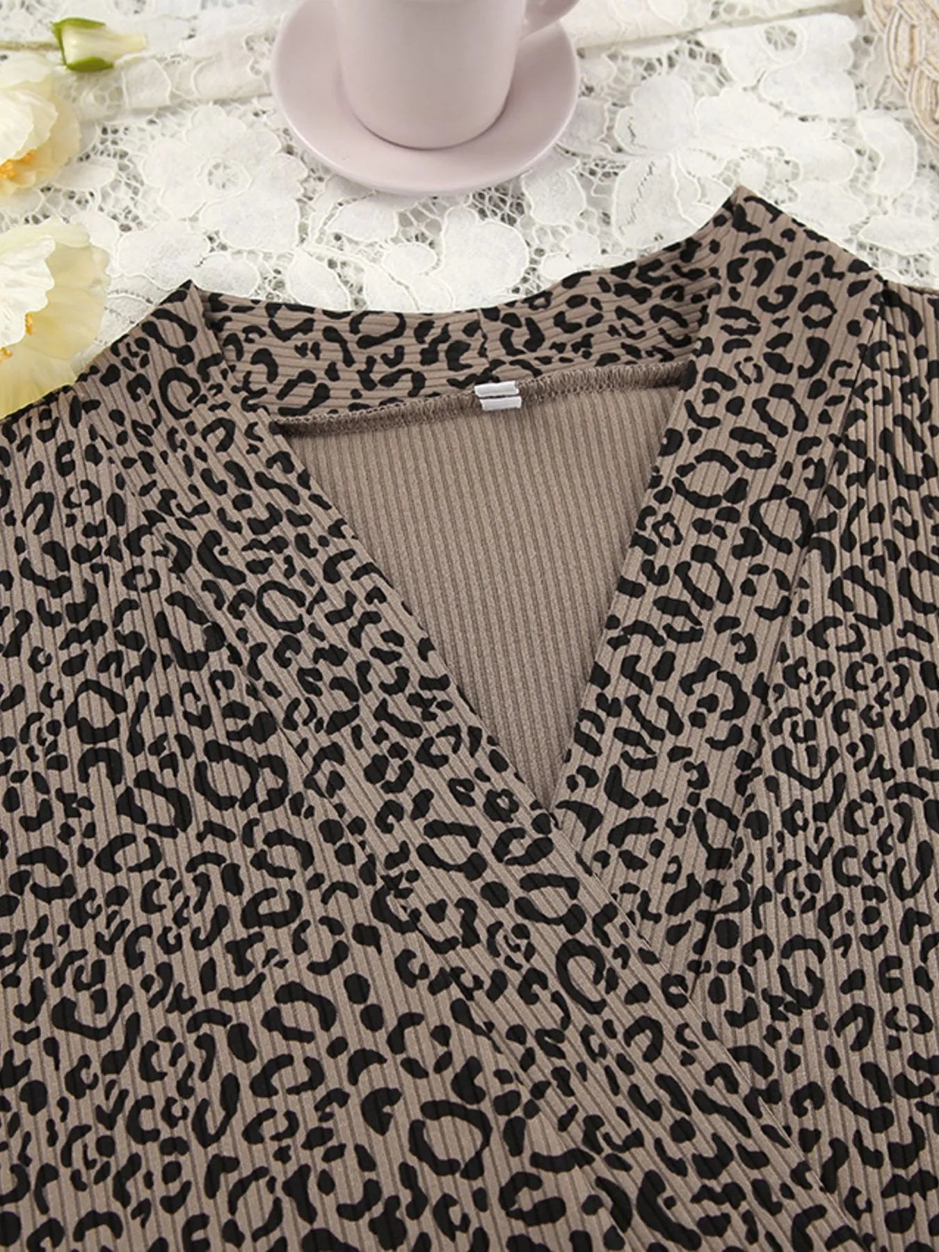 Leopard Cami Cardigan and Shorts 3-Piece Set -