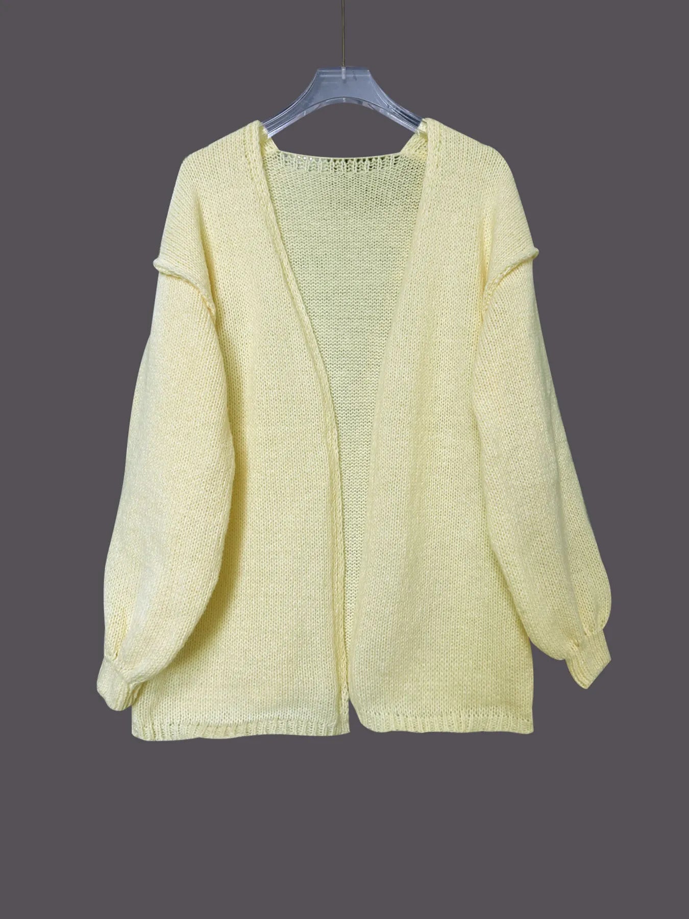 Open Front Long Sleeve Cardigan -