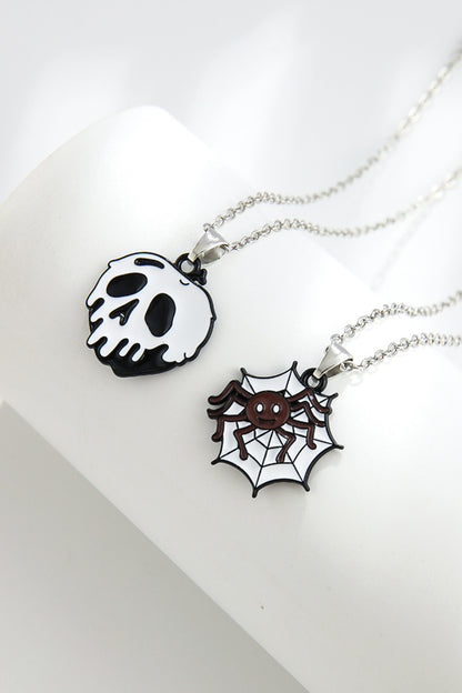 Two-Piece Halloween Theme Necklace Set - Style B One Size