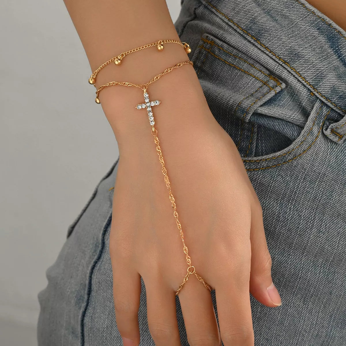 Chain Cross Bracelet -