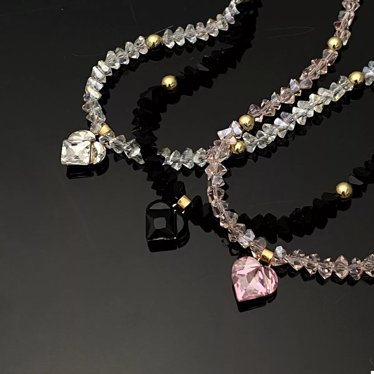 Pearl & Heart Pendant Necklace -
