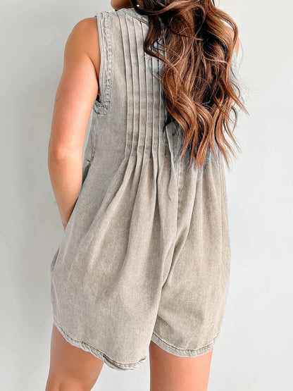 Tied Romper with Pockets -