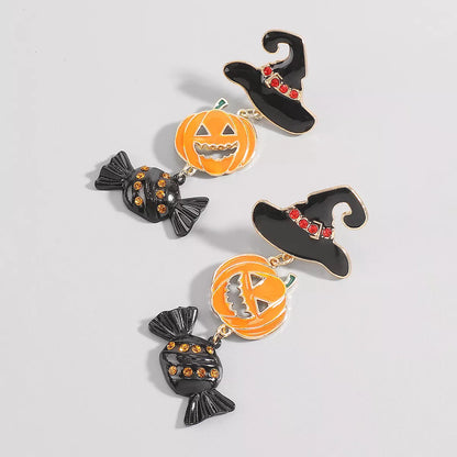 18K Gold-Plated Alloy Pumpkin Earrings -