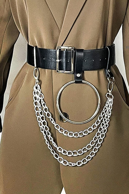 PU Belt with Chain -