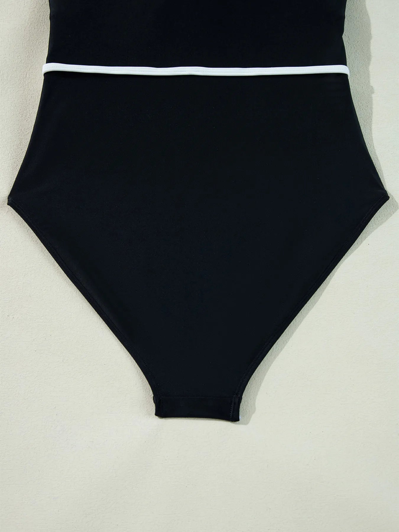 Ruffle Trim V-Neck One-Piece Swimsuit -