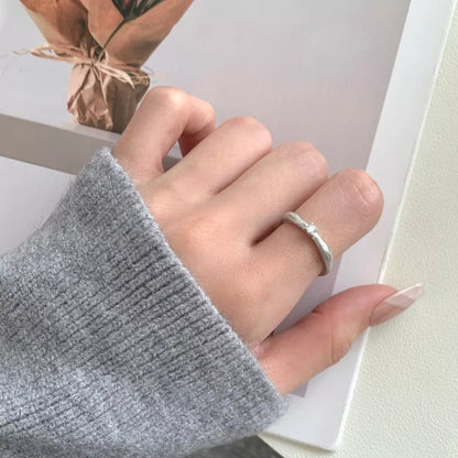 Sterling Silver Zircon Ring -