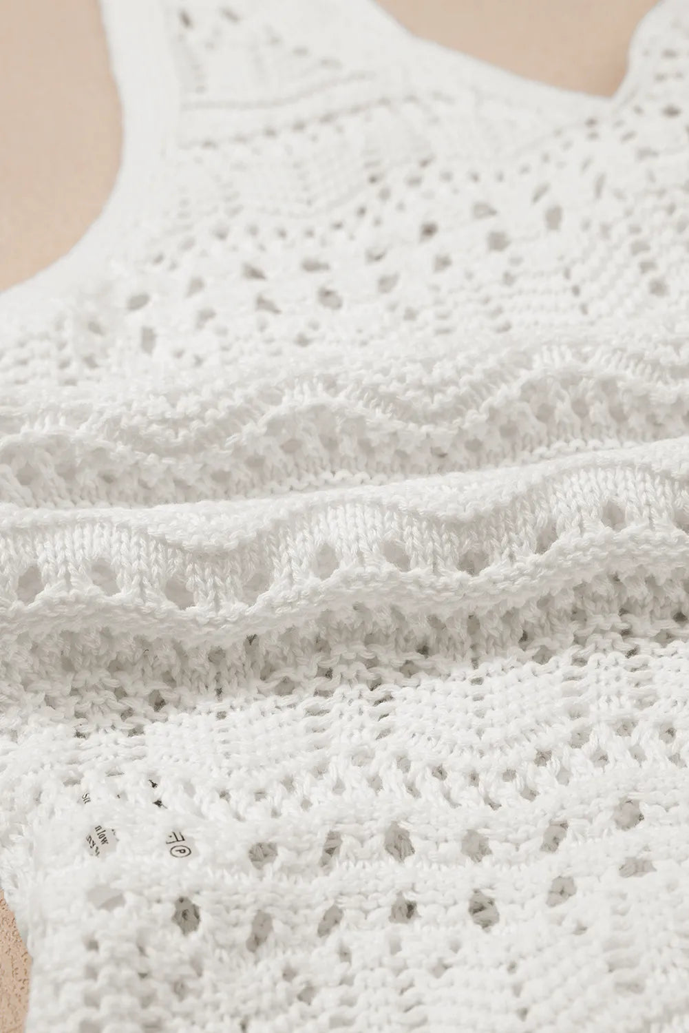 Hollowed Knit Drawstring Sweater Vest -