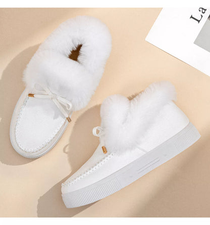 Fuzzy Round Toe Slip-Ons -
