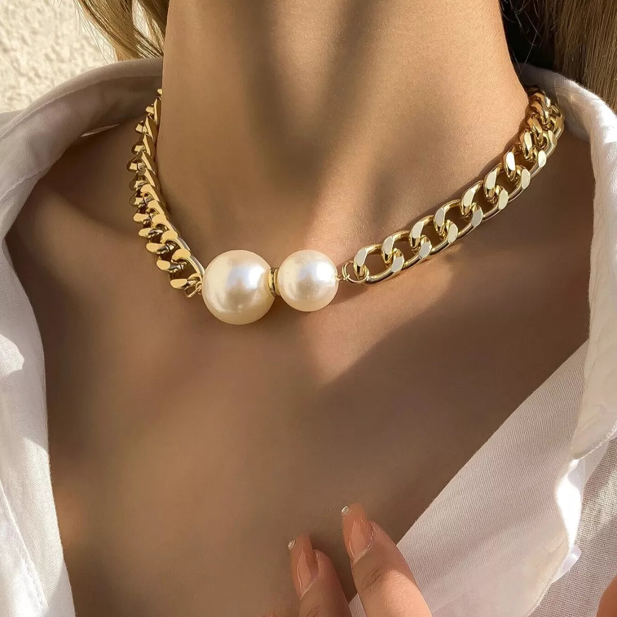 Pearl Chain Necklace -