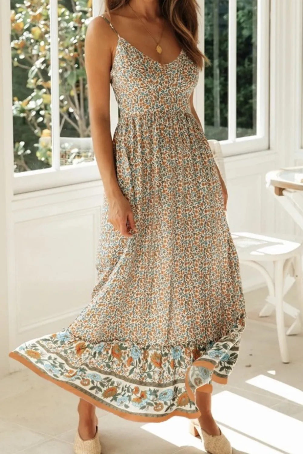 Printed Maxi Cami Dress -