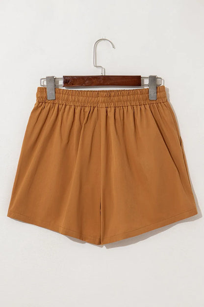 Boho Tasseled Elastic Waist Casual Shorts -