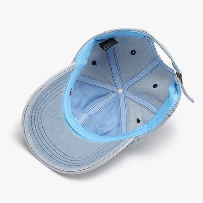 Distressed Cotton Baseball Cap -
