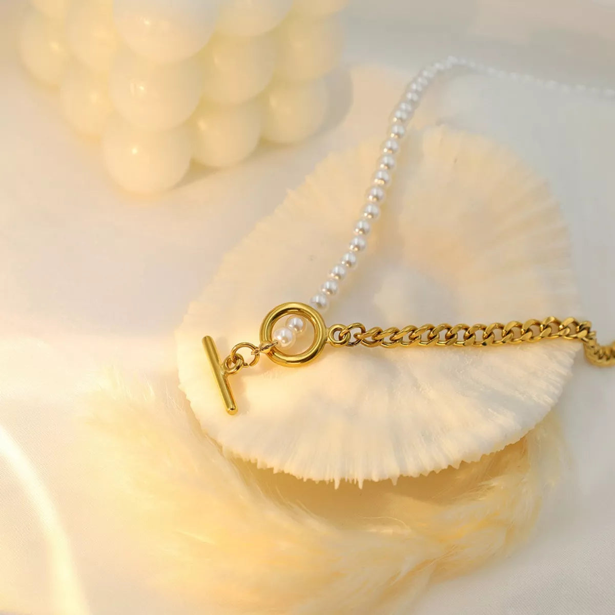 Pearl Toggle Necklace -