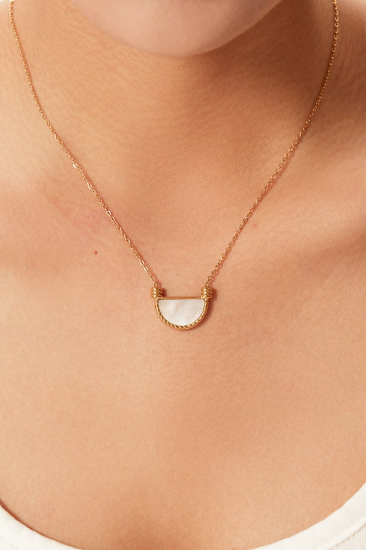 Semi Circle Pendant Necklace | AdoreStarr