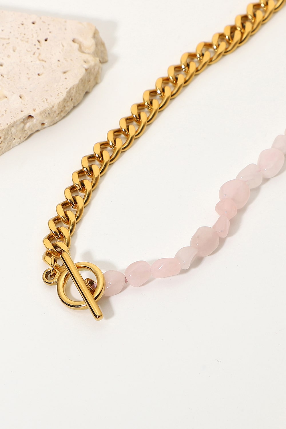 Half Bead Half Chain Necklace | AdoreStarr