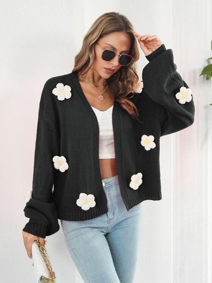 Floral Long Sleeve Cardigan | AdoreStarr