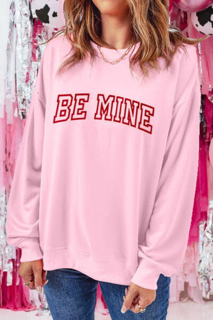 BE MINE Round Neck Sweatshirt | AdoreStarr