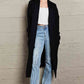 Waffle Knit Open Front Duster Cardigan | AdoreStarr