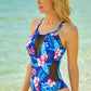 Floral Mesh One-Piece Swimsuit | AdoreStarr