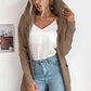 Ribbed Open Front Hooded Cardigan | AdoreStarr