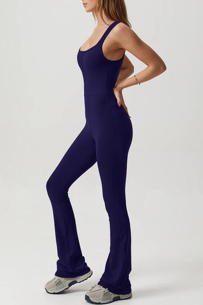 Square Neck Sports Jumpsuit | AdoreStarr