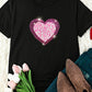 Heart Sequin Short Sleeve T-Shirt | AdoreStarr