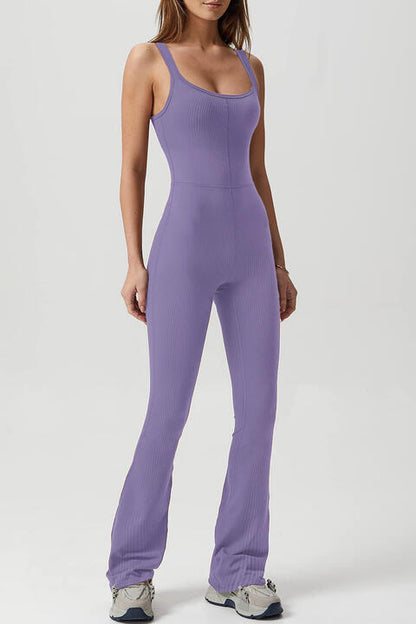 Square Neck Sports Jumpsuit | AdoreStarr