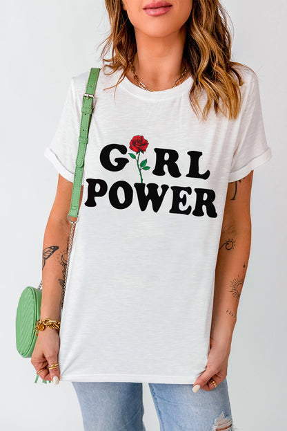 GIRL POWER Rose Tee | AdoreStarr