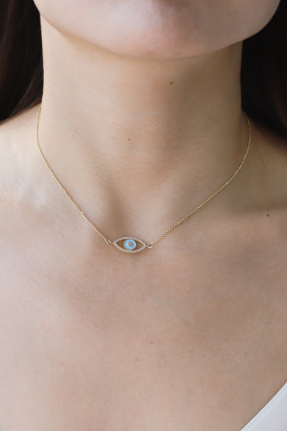 Evil Eye Pendant Chain Necklace | AdoreStarr