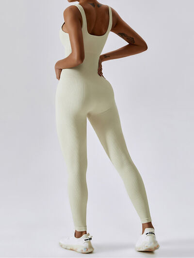 Wide Strap Sleeveless Active Jumpsuit | AdoreStarr