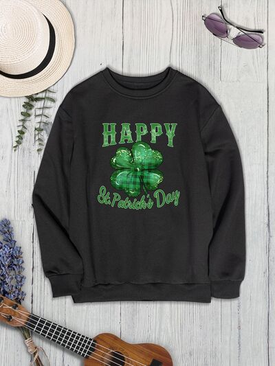 HAPPY ST. PATRICK'S DAY Dropped Shoulder Sweatshirt | AdoreStarr