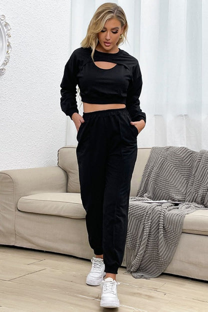 Cut Top and Joggers Set | AdoreStarr